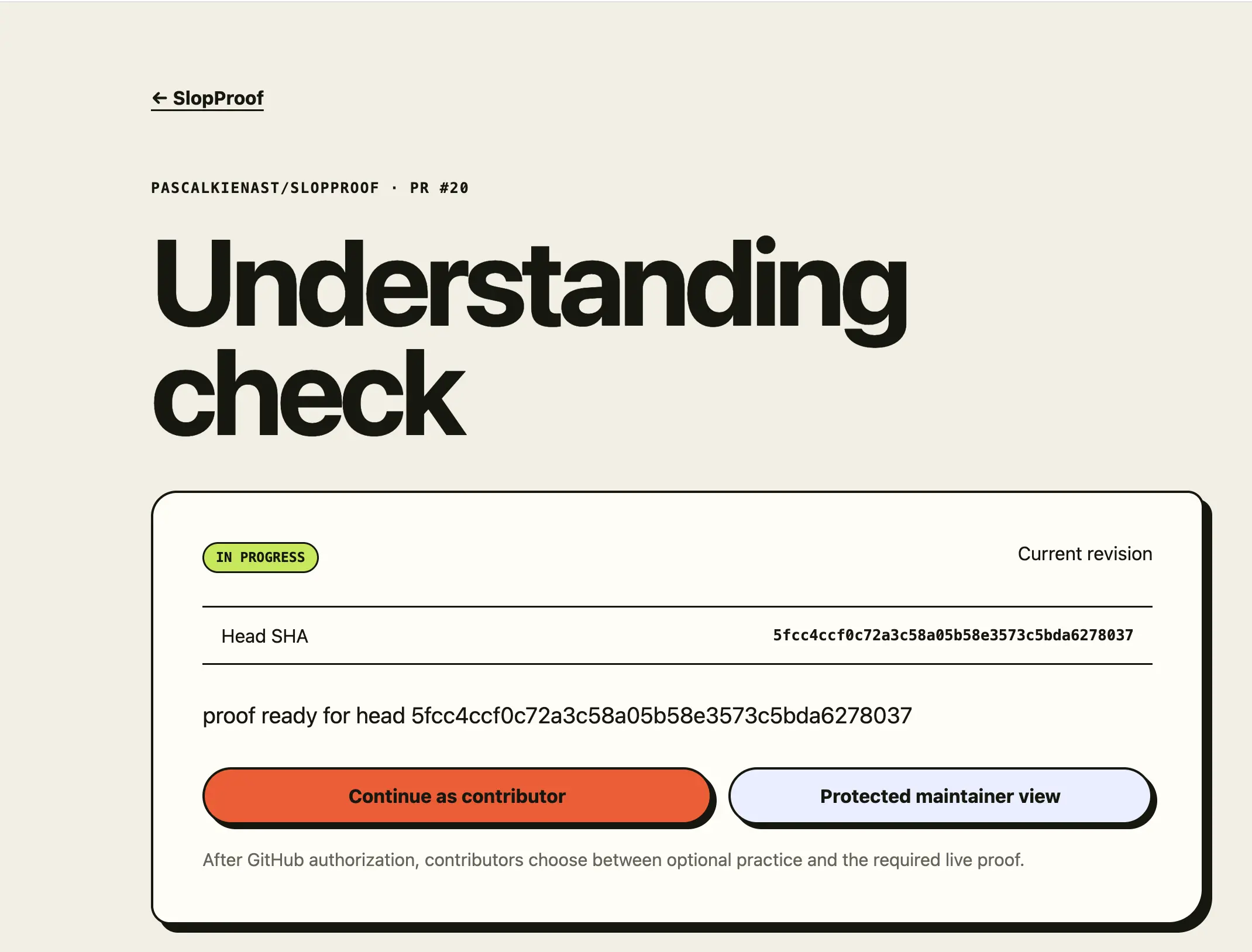 SlopProof understanding check opened from pull request 20